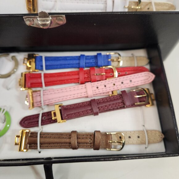 JAS E.T.C. Interchangeable Bezel & Strap Watch Set Like New Womens - Picture 3 of 11